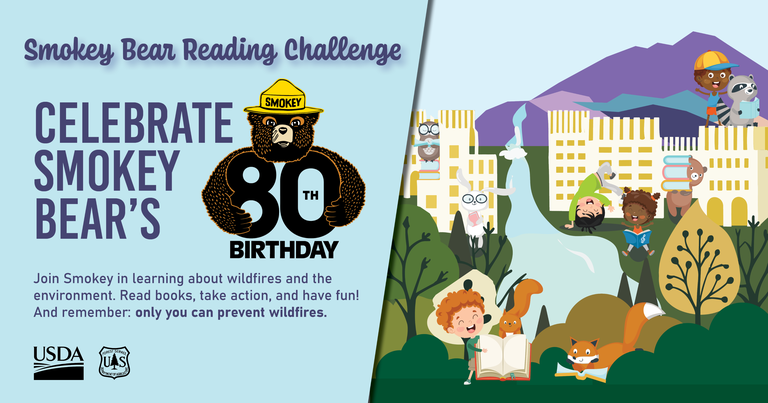 Smoky Bear Reading Challenge Poster